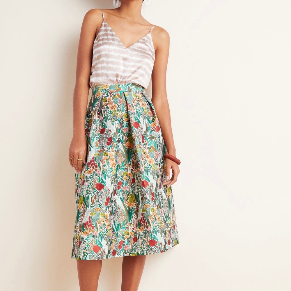 Anthropologie Eva Franco Lucia Jacquard Midi Skirt Size 8 US